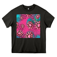Asphalt pink turquoise gemstoes seamless pattern Heavy Core Tee - HRA Design Shop