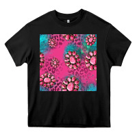 Black pink turquoise gemstoes seamless pattern Heavy Core Tee - HRA Design Shop