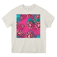 Cream pink turquoise gemstoes seamless pattern Heavy Core Tee - HRA Design Shop
