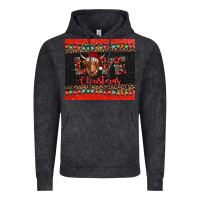Vintage Black love christmas highland cow and turquoise gemstone Vintage Hoodie - Jasminsmagicworld