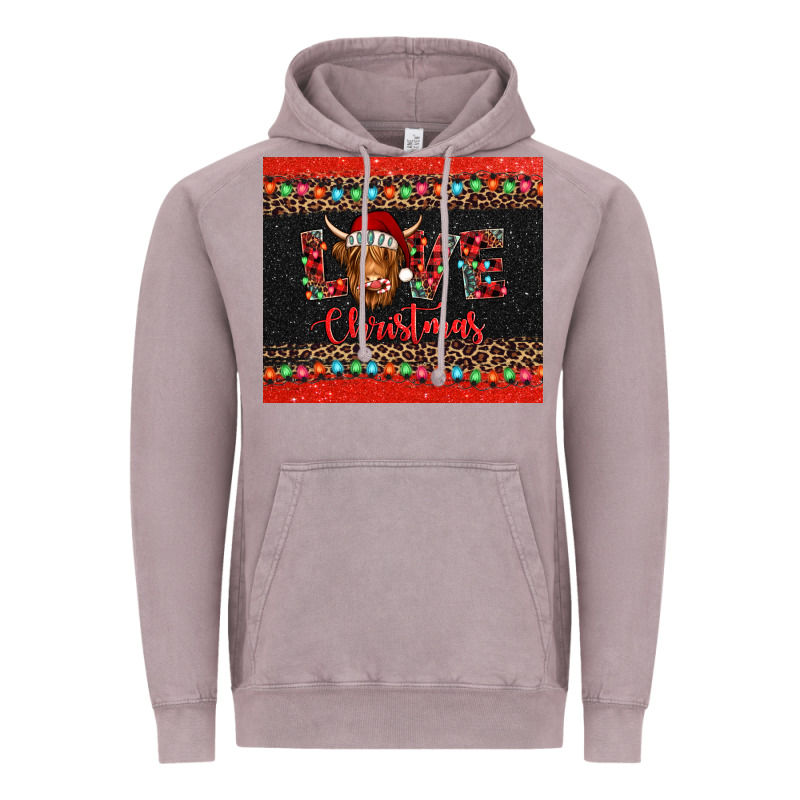 Love Christmas Highland Cow And Turquoise Gemstone Vintage Hoodie by Jasminsmagicworld | Teevron
