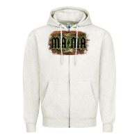 Oatmeal Heather Camouflage Patterned Mama Tried Zipper Hoodie - Bettercallsaul