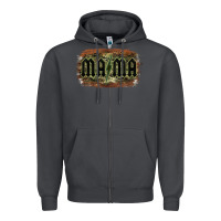 Smoke Camouflage Patterned Mama Tried Zipper Hoodie - Bettercallsaul