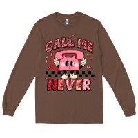 Chestnut call me never Long Sleeve Tee - MaliasSmallBusiness