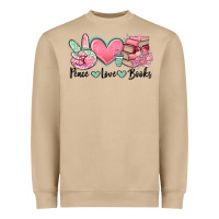 Peace Love Books Heavyweight Sweatshirt | Teevron