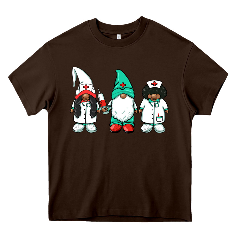 African American Nurse Gnomies Medical Gnomies Heavy Core Tee by BarkalooDesign | Teevron