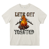 Cream lets get toasted Heavy Core Tee - CowhideDigitalArt