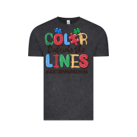 Vintage Black color outside the lines autism awareness Vintage Tee - MaliasSmallBusiness