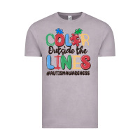 Vintage Zinc color outside the lines autism awareness Vintage Tee - MaliasSmallBusiness