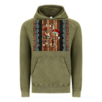 Vintage Olive ho ho ho western christmas Vintage Hoodie - Jasminsmagicworld