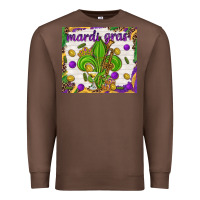 Chestnut Mardi Gras Fleur De Lis tumbler Premium Sweatshirt - HowdyJamesFarm