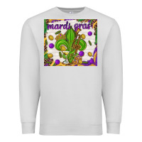 Dove Grey Mardi Gras Fleur De Lis tumbler Premium Sweatshirt - HowdyJamesFarm