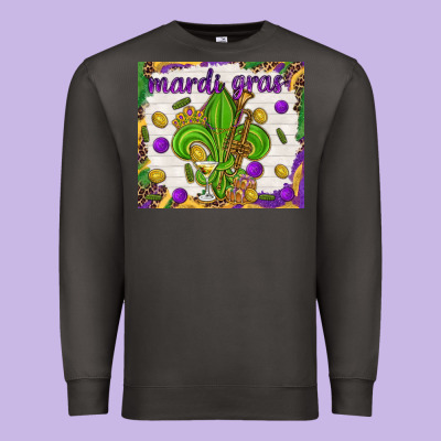 Mardi Gras Fleur De Lis Tumbler Premium Sweatshirt Designed By Howdyjamesfarm