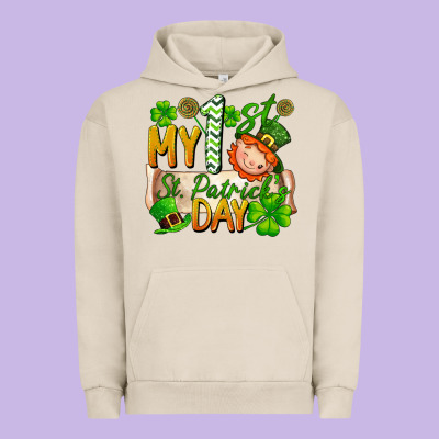My 1st St Patricks Day Urban Hoodie Designed By Fadigitalartstudio