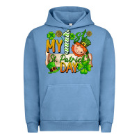 Pigment Pebble Blue my 1st st patricks day Urban Hoodie - FaDigitalArtStudio