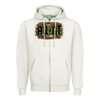 Oatmeal Heather Aunt Camouflage Zipper Hoodie - Bettercallsaul