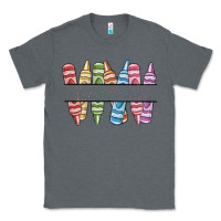 Charcoal Heather custom crayons Classic Tee - MaliasSmallBusiness
