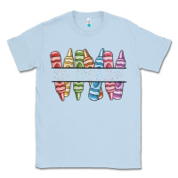 Dusty Blue custom crayons Classic Tee - MaliasSmallBusiness