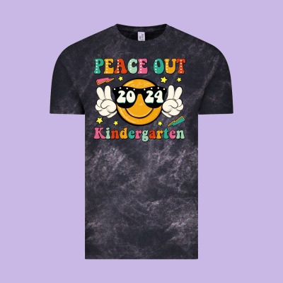 Peace Out 2024 Kindergarten Vintage Tee Designed By Jahusdesignshop