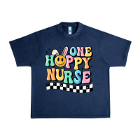 Navy one happy nurse Urban Heavy Tee - MaliasSmallBusiness