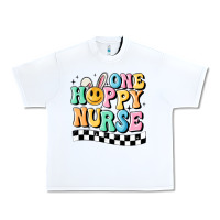 White one happy nurse Urban Heavy Tee - MaliasSmallBusiness