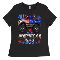 Black all american boy Ladies Tee - HRA Design Shop