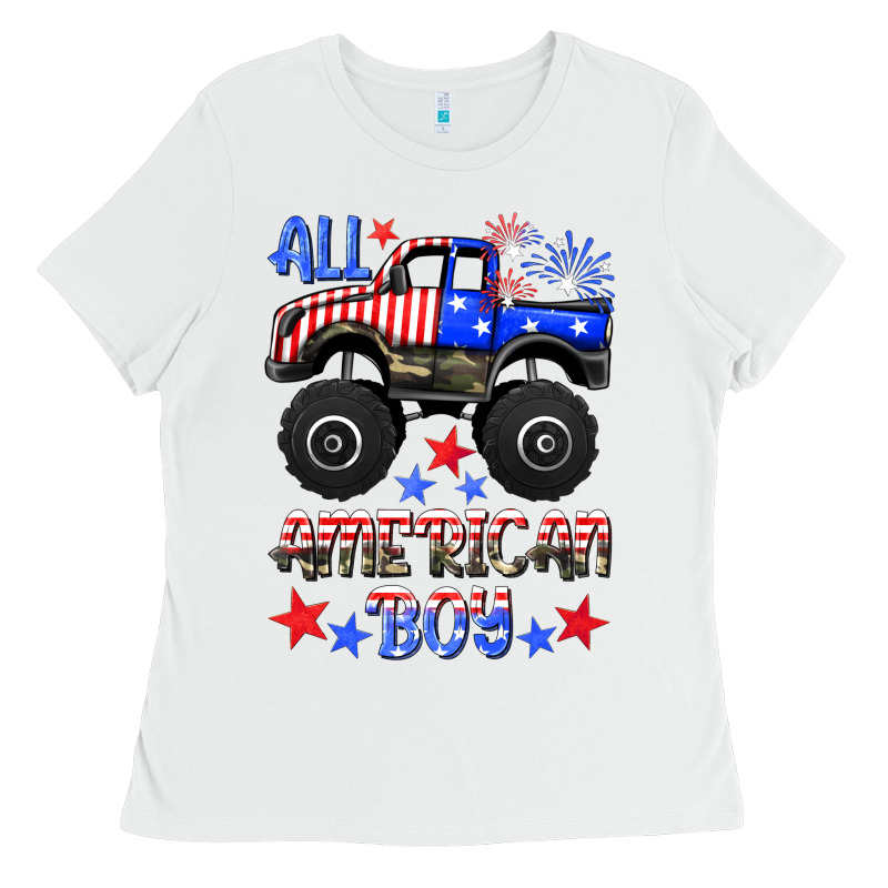 All American Boy Ladies Tee by HRA Design Shop | Teevron