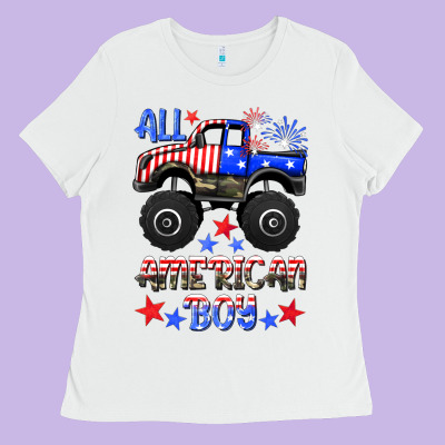 All American Boy Ladies Tee Designed By Hra Design Shop