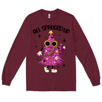 Burgundy all spruced up Long Sleeve Tee - MaliasSmallBusiness