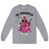 Heather Grey all spruced up Long Sleeve Tee - MaliasSmallBusiness