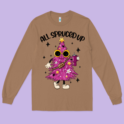 All Spruced Up Long Sleeve Tee Designed By Maliassmallbusiness