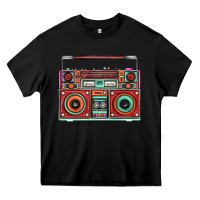 Black Boombox Heavy Core Tee - FaDigitalArtStudio