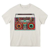 Cream Boombox Heavy Core Tee - FaDigitalArtStudio