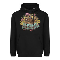 Black Southern Memal western flowers Heavyweight Hoodie - HowdyJamesFarm