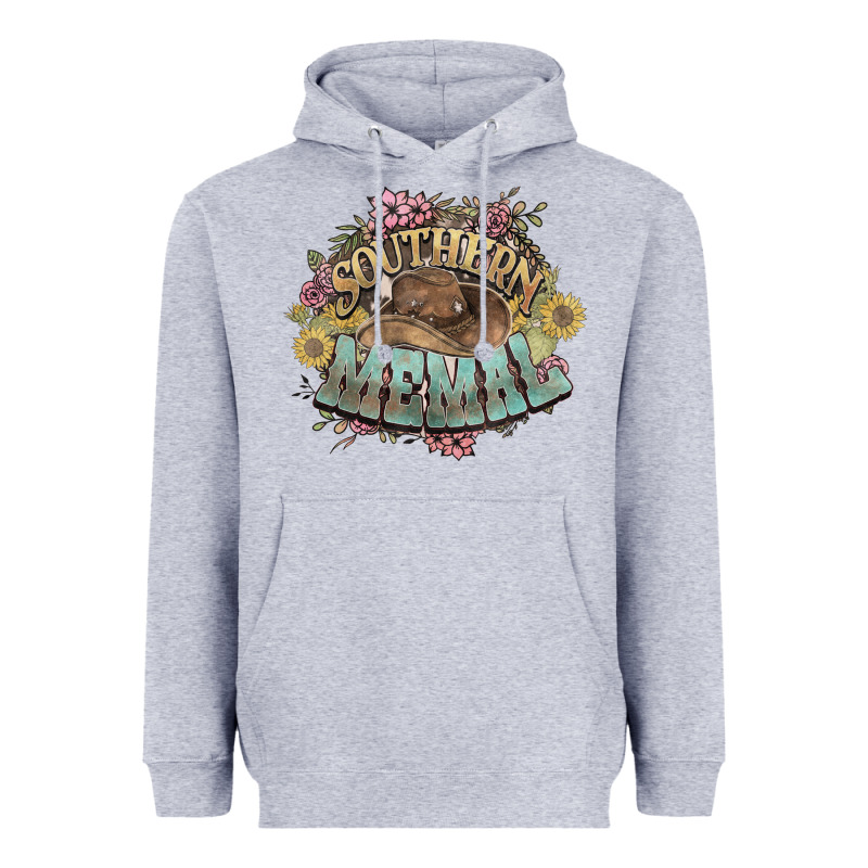 Southern Memal Western Flowers Heavyweight Hoodie by HowdyJamesFarm | Teevron