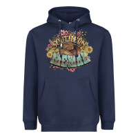 Navy Southern Memal western flowers Heavyweight Hoodie - HowdyJamesFarm