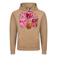 Vintage Coffee breast cancer coffee cups Vintage Hoodie - NancyCooperArtShop