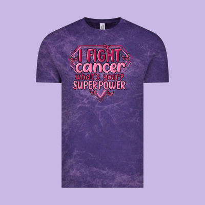 I Fight Cancer Whats Your Super Power Vintage Tee Designed By Maliassmallbusiness