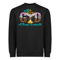 Black with god all things are possible Heavyweight Sweatshirt - NancyCooperArtShop