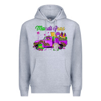 Heather Grey mardi gras truck gnome Premium Hoodie - JahusDesignShop