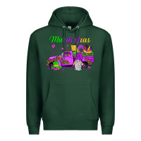 Sports Green mardi gras truck gnome Premium Hoodie - JahusDesignShop