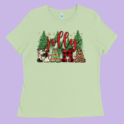Jolly Mama Ladies Tee Designed By Fadigitalartstudio
