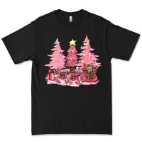 Black pink christmas trees with gift box bbs Premium Tee - BundleAndBundleShop