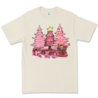 Bone pink christmas trees with gift box bbs Premium Tee - BundleAndBundleShop