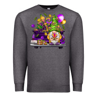 Charcoal Heather Mardi Gras gnome on the truck Premium Sweatshirt - HowdyJamesFarm