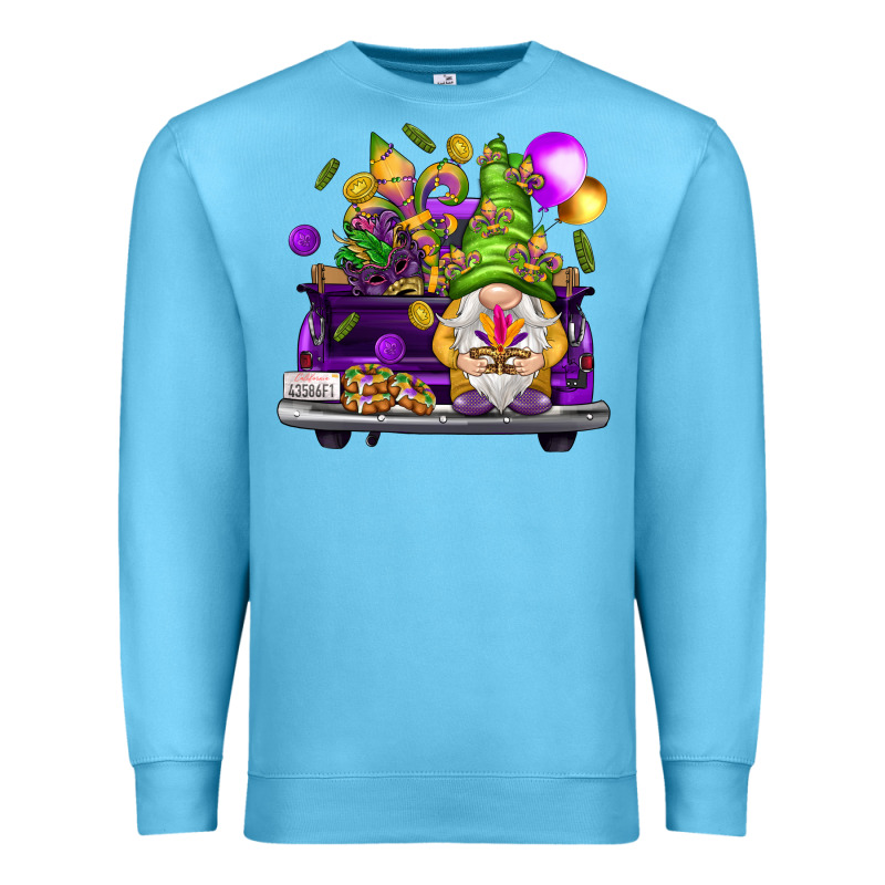 Mardi Gras Gnome On The Truck Premium Sweatshirt by HowdyJamesFarm | Teevron