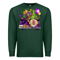 Sports Green Mardi Gras gnome on the truck Premium Sweatshirt - HowdyJamesFarm