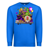 True Royal Mardi Gras gnome on the truck Premium Sweatshirt - HowdyJamesFarm