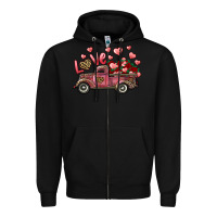 Black love truck with roses and leopard Zipper Hoodie - RanaPortraitStore