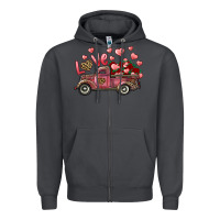 Smoke love truck with roses and leopard Zipper Hoodie - RanaPortraitStore
